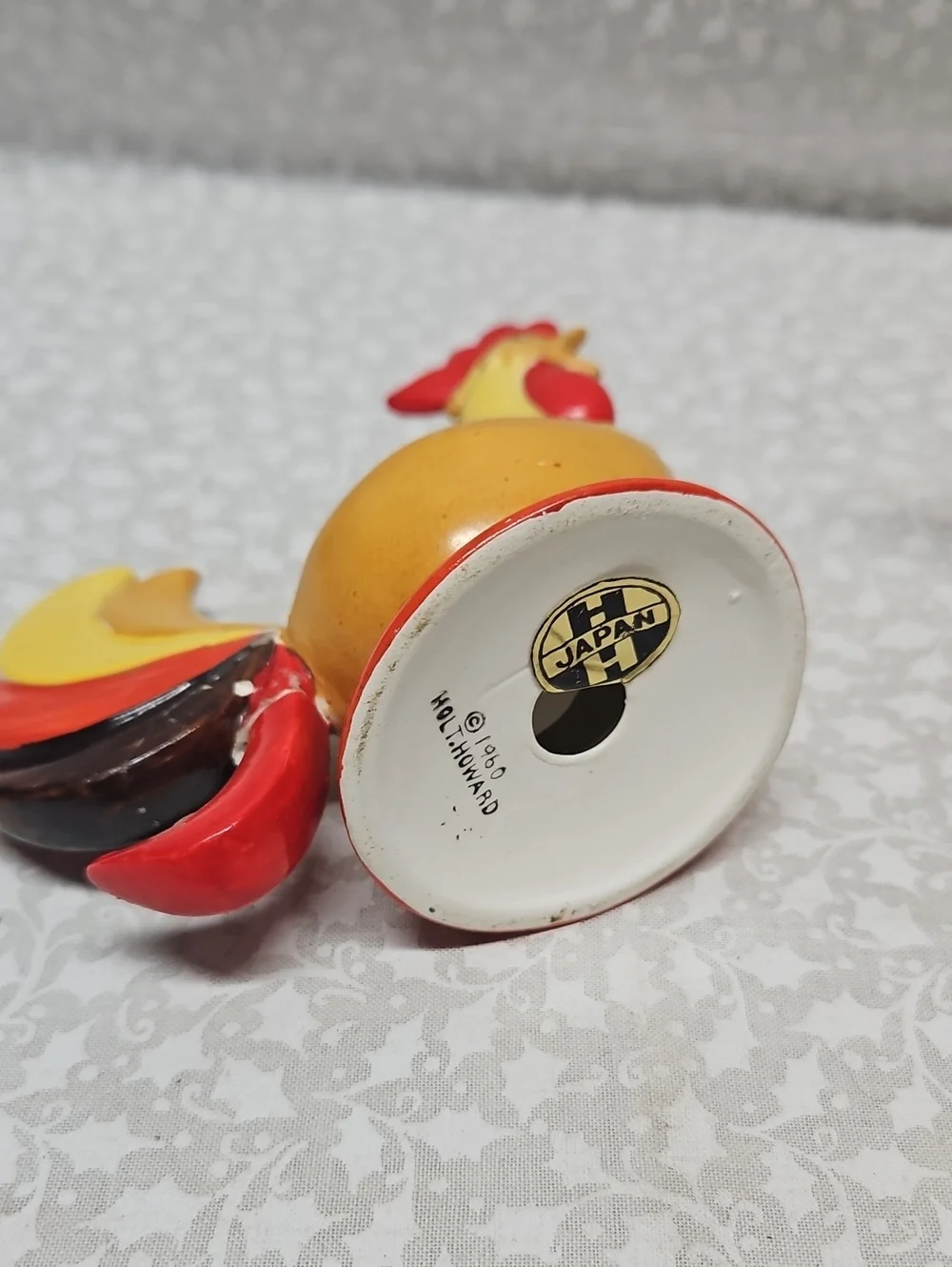 1960 Holt Howard Rooster Candlestick Holders Fall Thanksgiving Japan